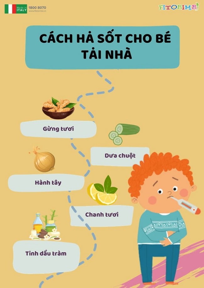 cach ha sot cho be tai nha