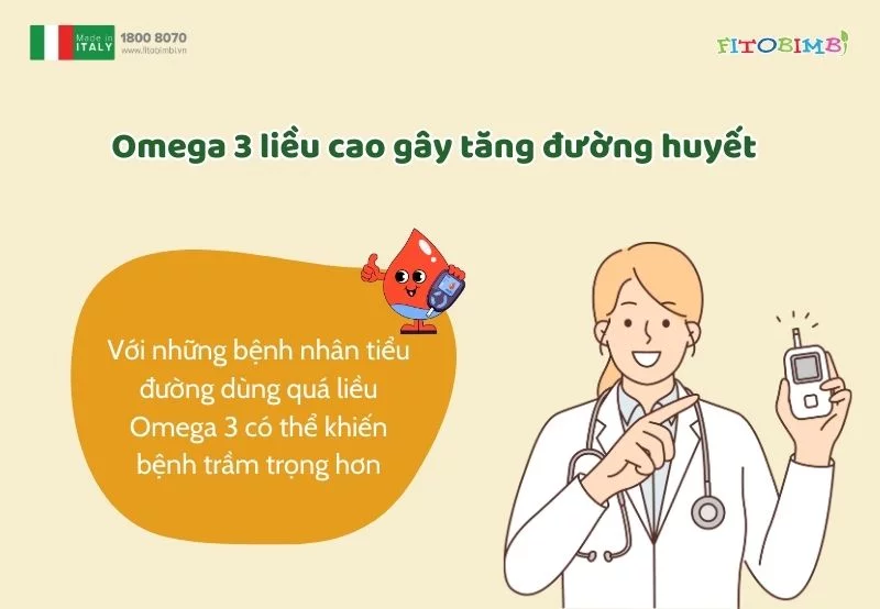 Thận trọng dùng Omega 3 liều cao cho người tiểu đường