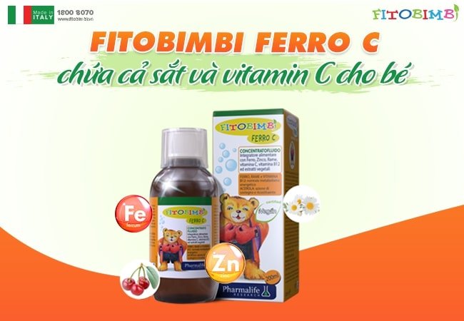 TPBVSK Fitobimbi Ferro C chứa cả sắt và vitamin C cho bé