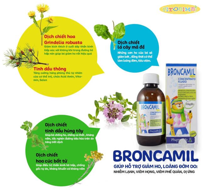 Thuốc ho thảo dược Fitobimbi Broncamil