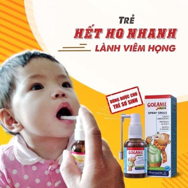 Xịt họng Golanil Junior