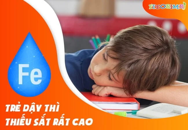 Trẻ dậy thì thiếu sắt do nhiều nguyên nhân