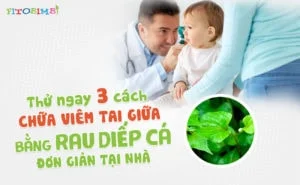 chua viem tai giua bang rau diep ca