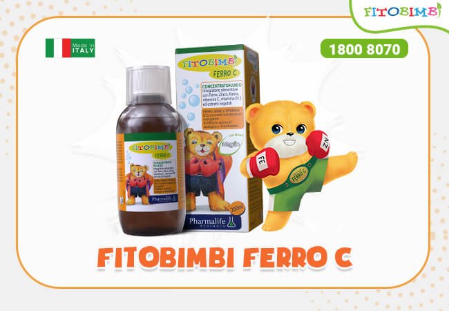 TPBVSK Fitobimbi Ferro C bổ sung sắt, kẽm, vitamin C