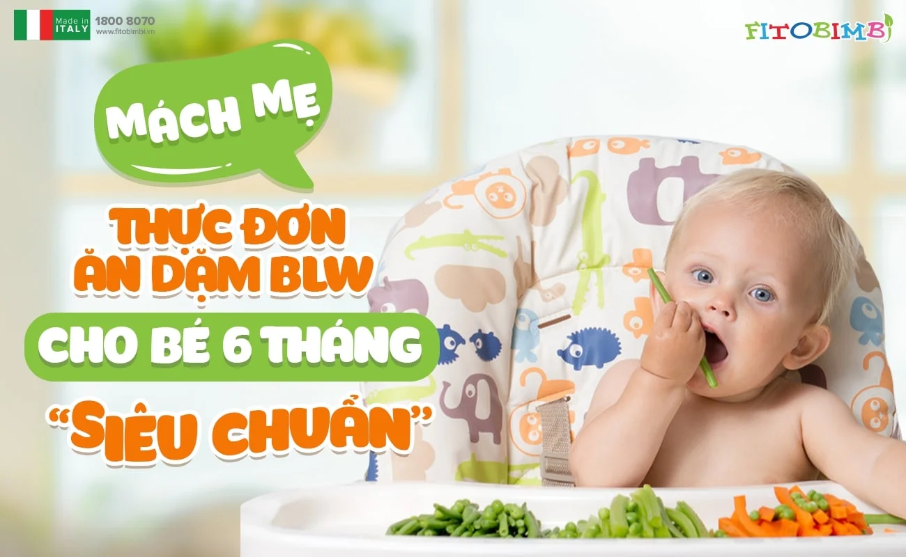 thực đơn ăn dặm BLW cho bé 6 tháng