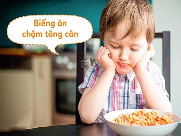 Trẻ biếng ăn thường chậm tăng cân