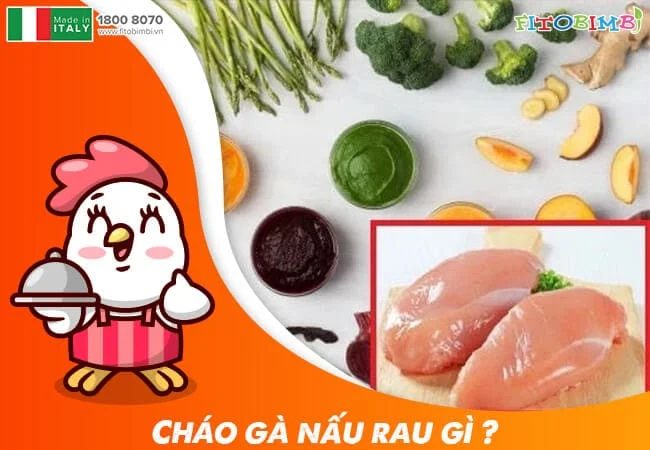 Cháo thịt gà có thể nấu với nhiều loại rau