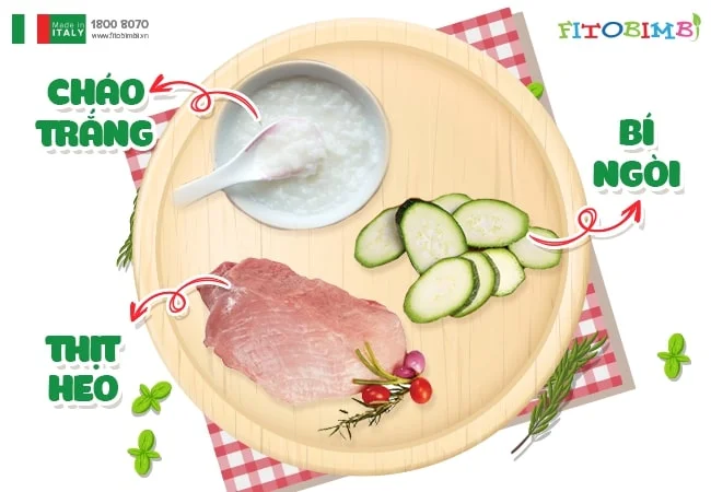 Cháo thịt heo bí ngòi