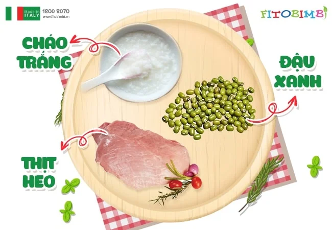 Cháo thịt heo đậu xanh