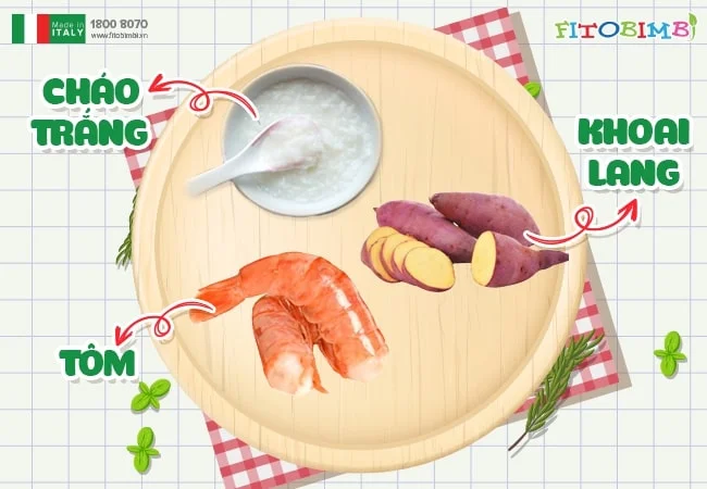 5 công thức nấu cháo tôm khoai lang “bé nào cũng mê tít”