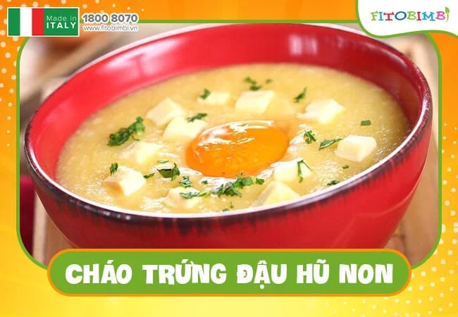 Trứng và đậu phụ được rất nhiều u bỉm nấu nướng cháo cho tới bé