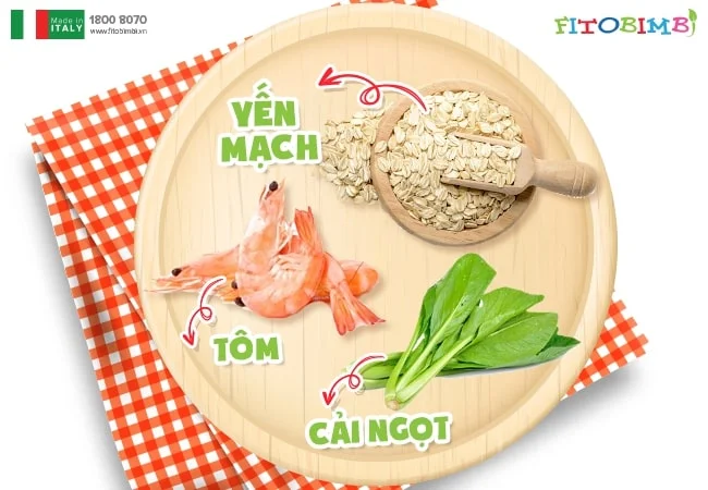 Cháo yến mạch tôm