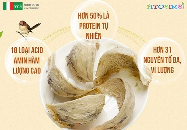 Giá trị dinh dưỡng có trong tổ yến