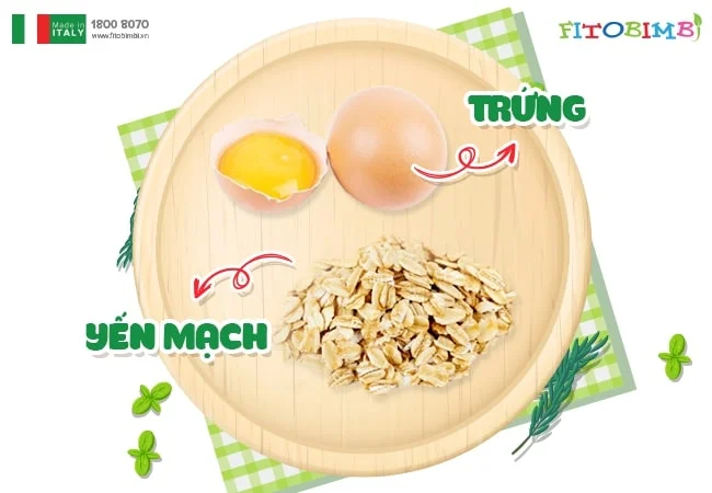 Cháo yến mạch trứng gà