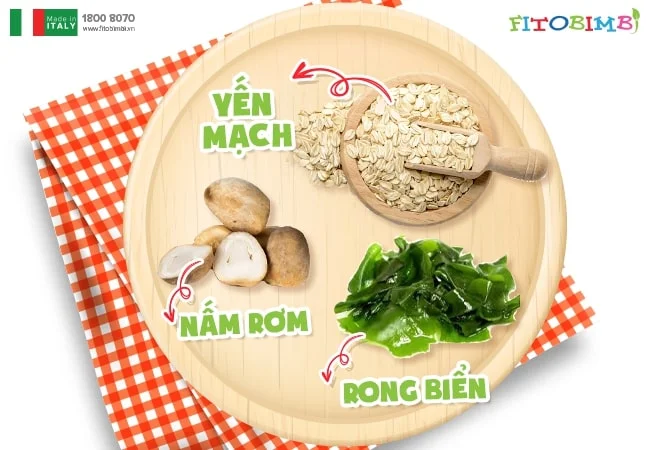 Cháo yến mạch rong biển cho bé