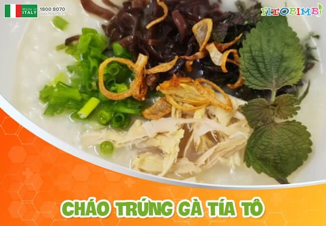 Cháo trứng gà tía tô đơn giản, dễ làm