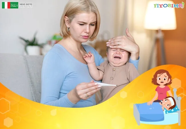 Dùng nhiệt kế xác định bé có sốt không?