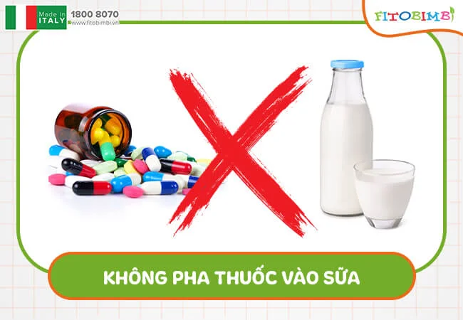 Thuốc hạ sốt pha sữa sẽ khiến hiệu quả giảm đi rất nhiều
