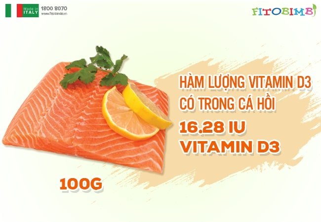 Cá hồi chứa lượng lớn vitamin D3