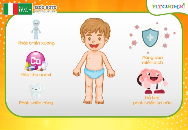 Vai trò của vitamin D3 với sức khỏe trẻ nhỏ