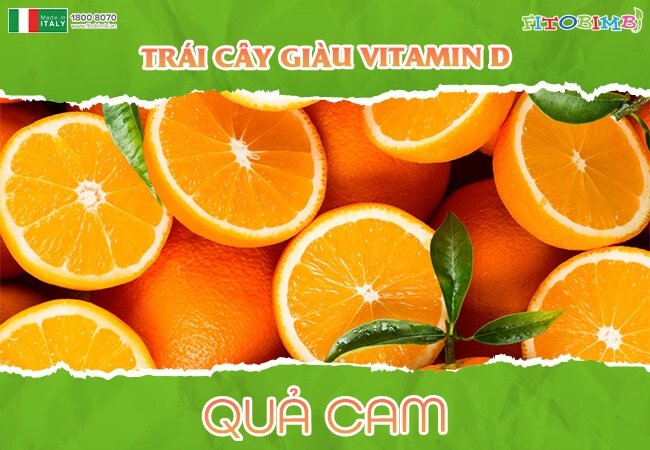 Quả cam giàu vitamin D