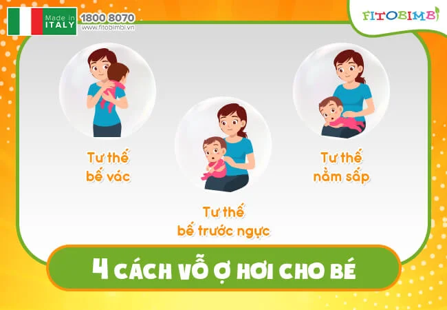 Mẹ nên vỗ ợ hơi cho bé sau khi bú xong