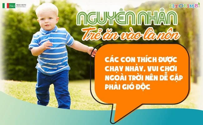 Trúng gió có thể khiến trẻ bị nôn