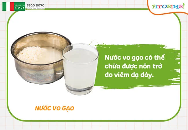 Nước vo gạo giúp bé giảm nôn trớ