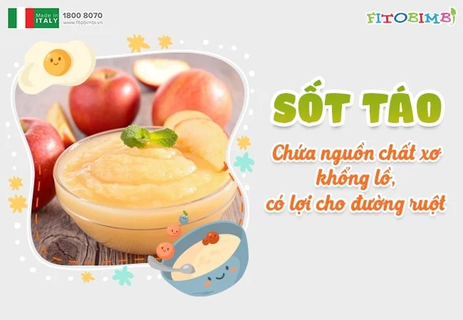 Sốt táo giúp tăng cường chức năng tiêu hóa cho trẻ
