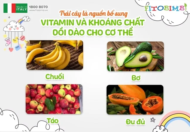 Các loại trái cây tốt cho tiêu hóa của trẻ