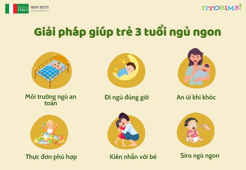 Giải pháp giúp bé 3 tuổi ngủ ngon, hạn chế khóc đêm