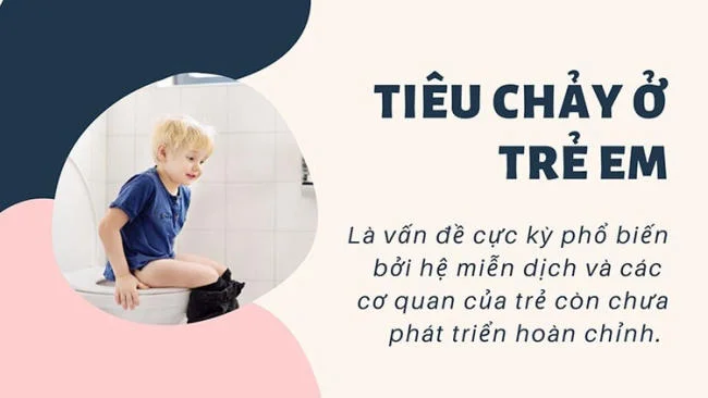 Trẻ bị tiêu chảy cấp đi ngoài chất nhầy màu nâu
