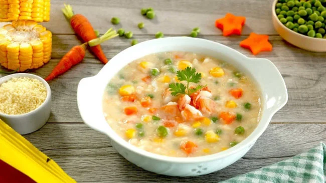 Súp tôm rau củ