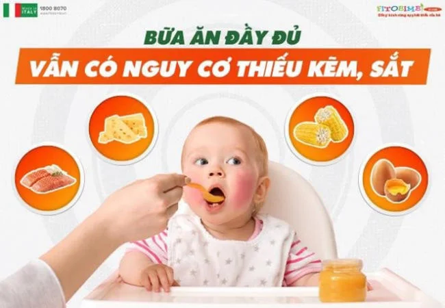 Trẻ nhỏ có nguy cơ cao thiếu sắt và kẽm