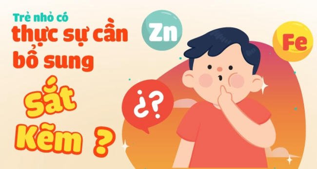 Kẽm sắt là vi chất không thể thiếu cho trẻ nhỏ