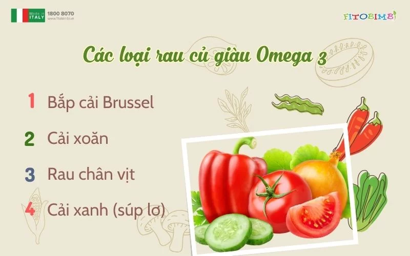 Các loại rau củ giàu Omega 3 cho bé
