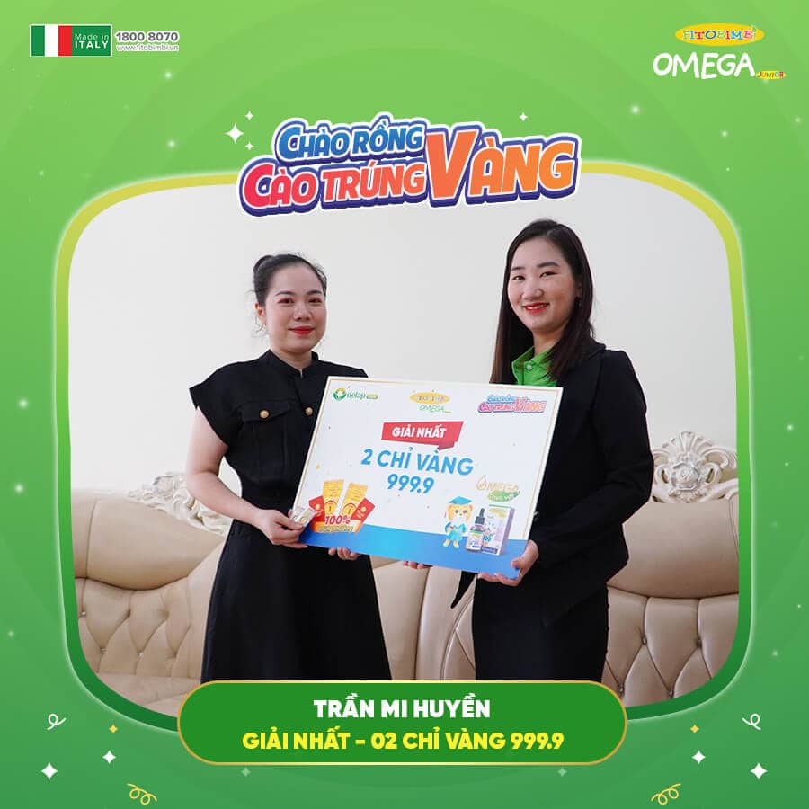 Chủ nhân may mắn đầu tiên của giải Nhất - 2 chỉ vàng 9999 chính là chị Trần Mi Huyền (Hải Phòng).